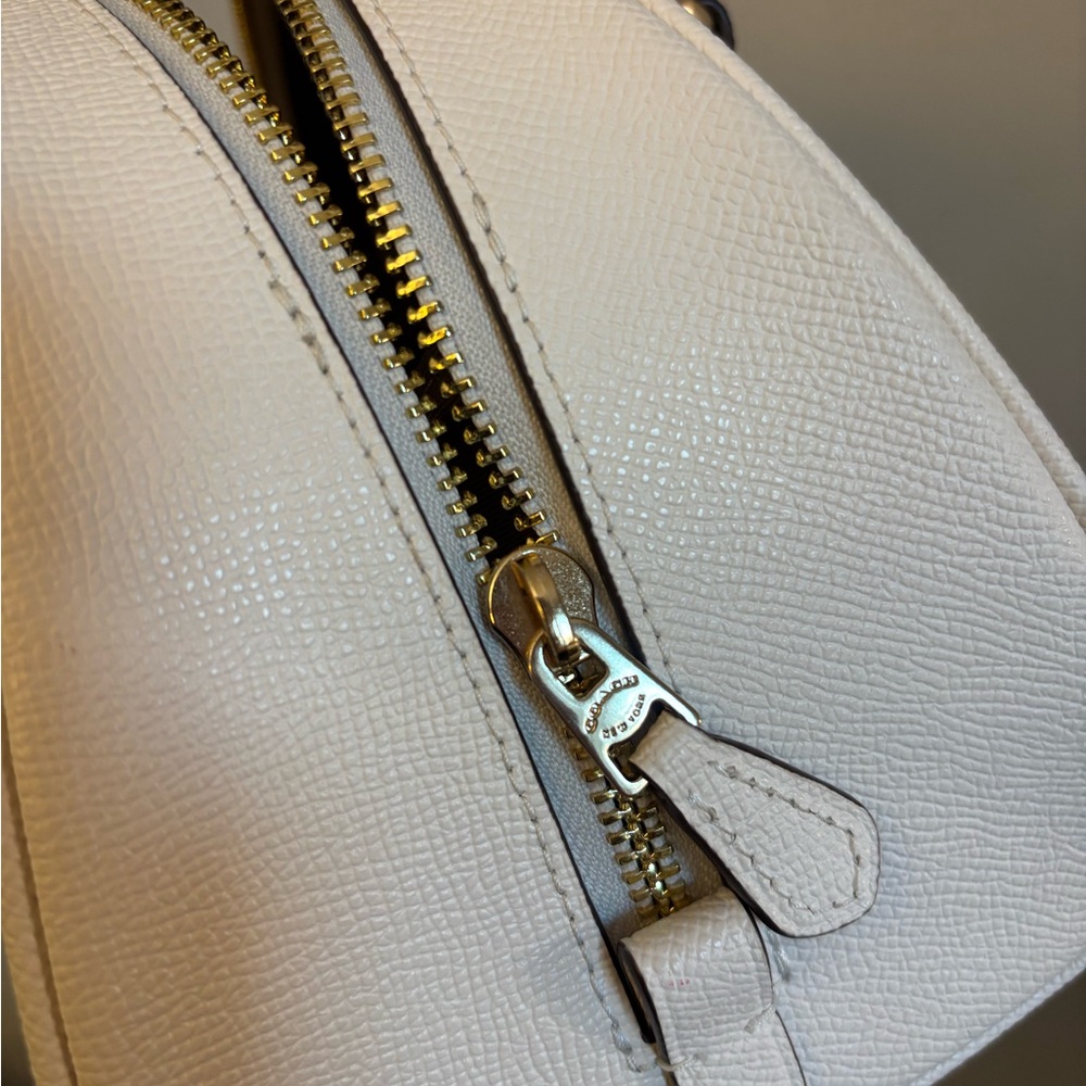 Coach Sydney Satchel Bag - Gold/Chalk - Picture 10 of 12